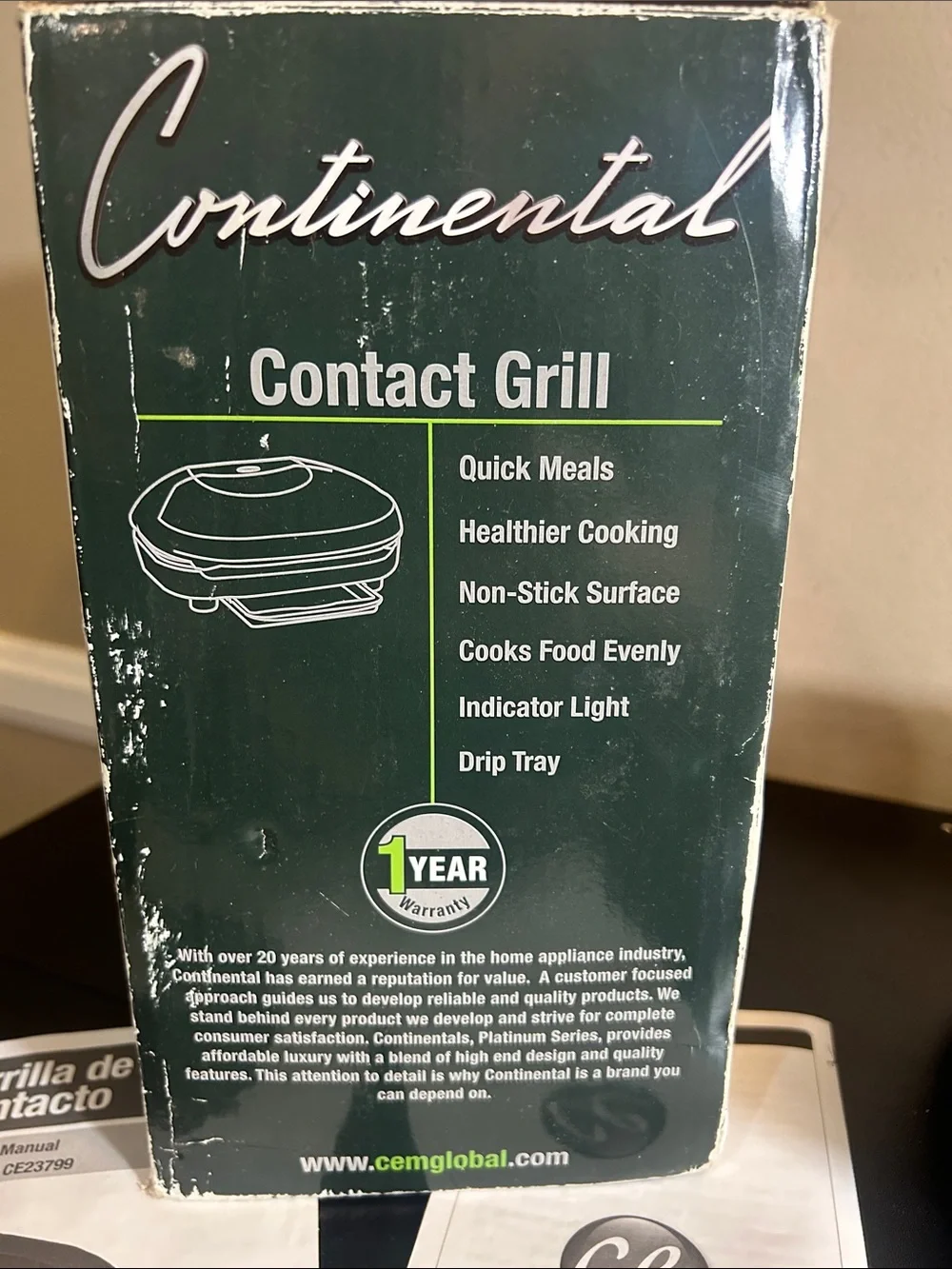 Continental Electric Contact Grill (Model CE23799)
